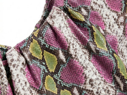 Multi Color Snakeskin Tote Bag – Large Shoulder Purse