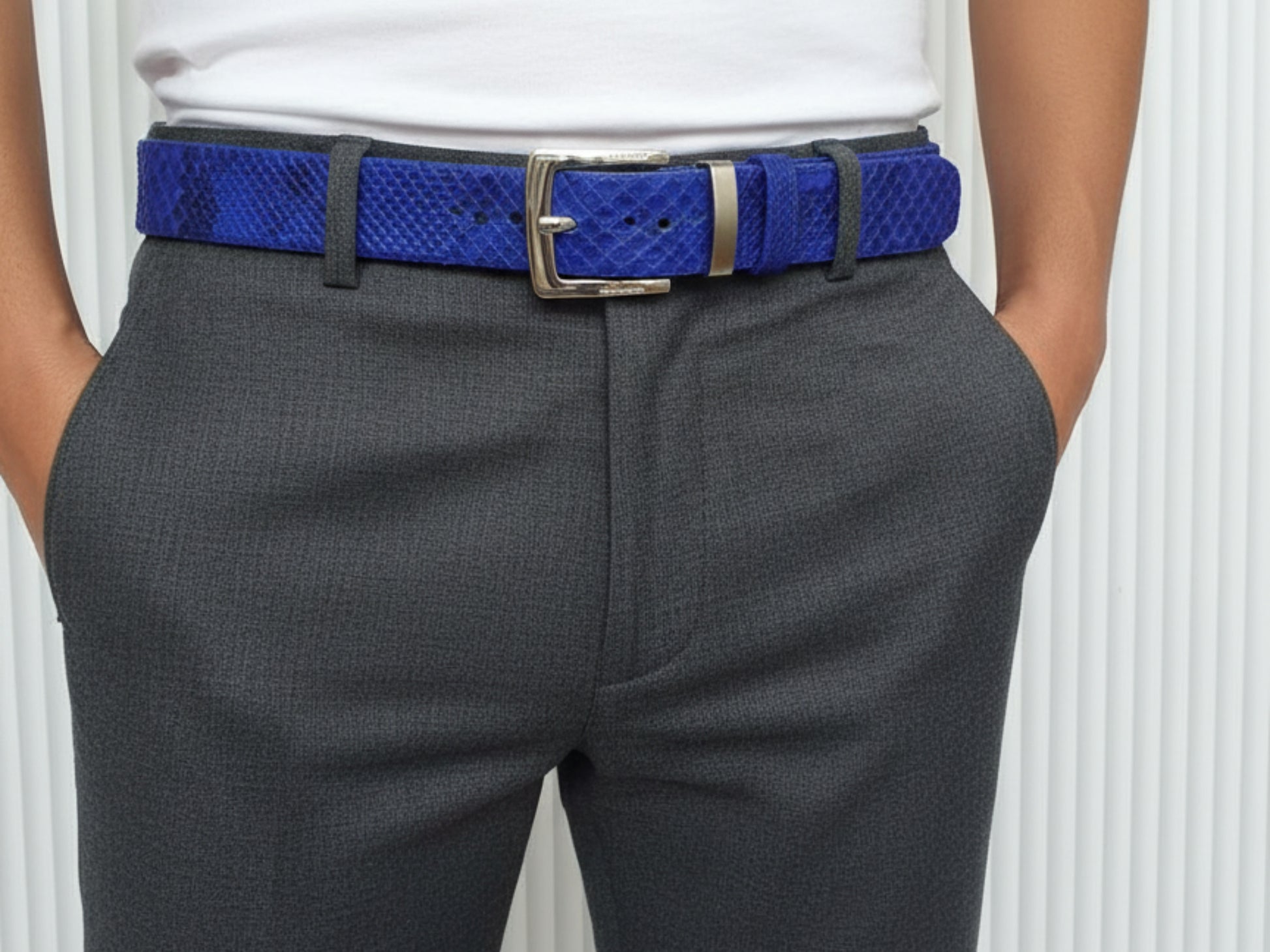 Luxury Genuine Python Snakeskin Belt for Men: Real Exotic Leather Belt