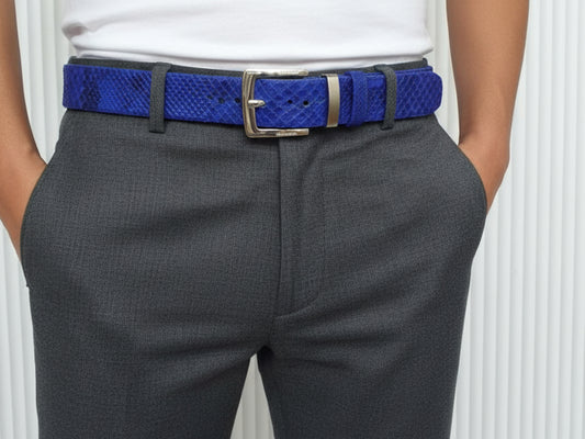 Luxury Genuine Python Snakeskin Belt for Men: Real Exotic Leather Belt