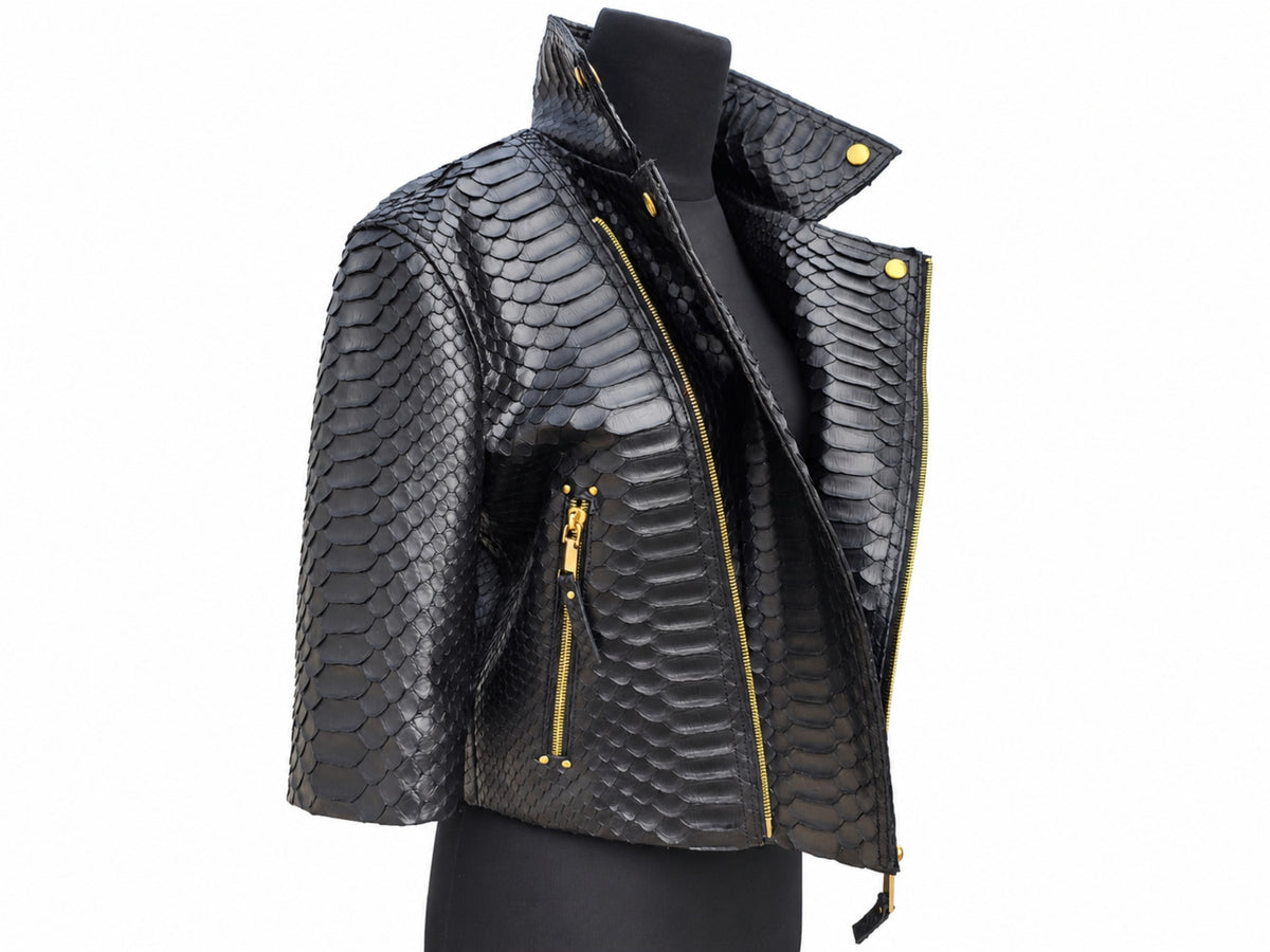 Python Snakeskin Jacket - 3/4 Sleeve
