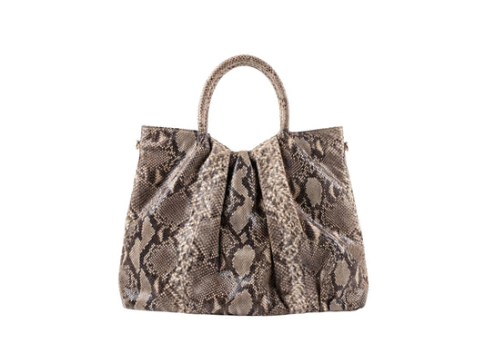 Brown Snakeskin Hobo Bag