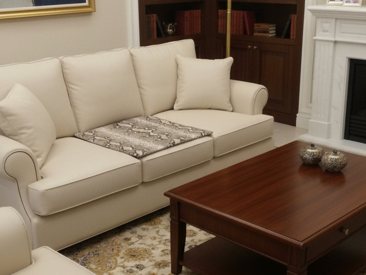 Genuine Python Snakeskin Seat Cushion