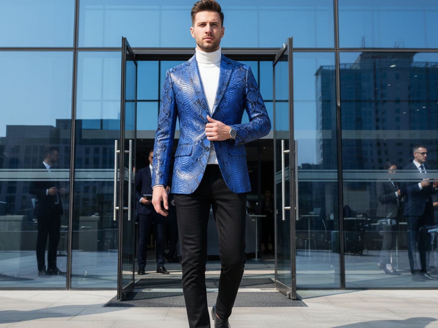Men’s Snakeskin Blazer – Luxury Python Suit Jacket