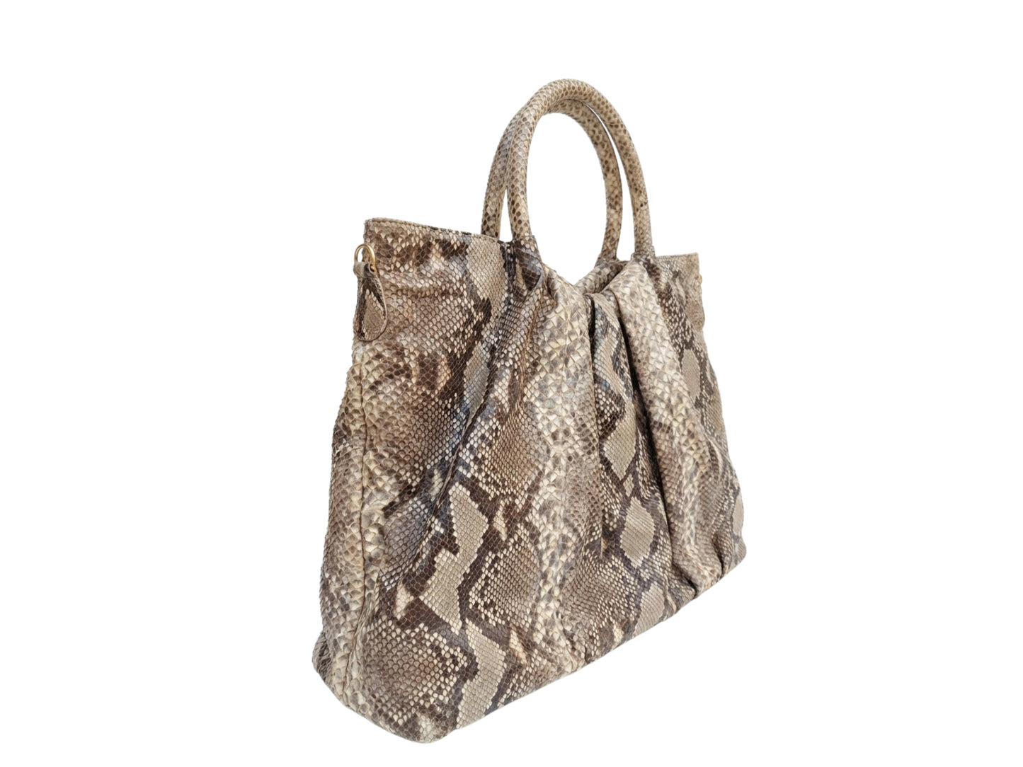 Brown Snakeskin Hobo Bag