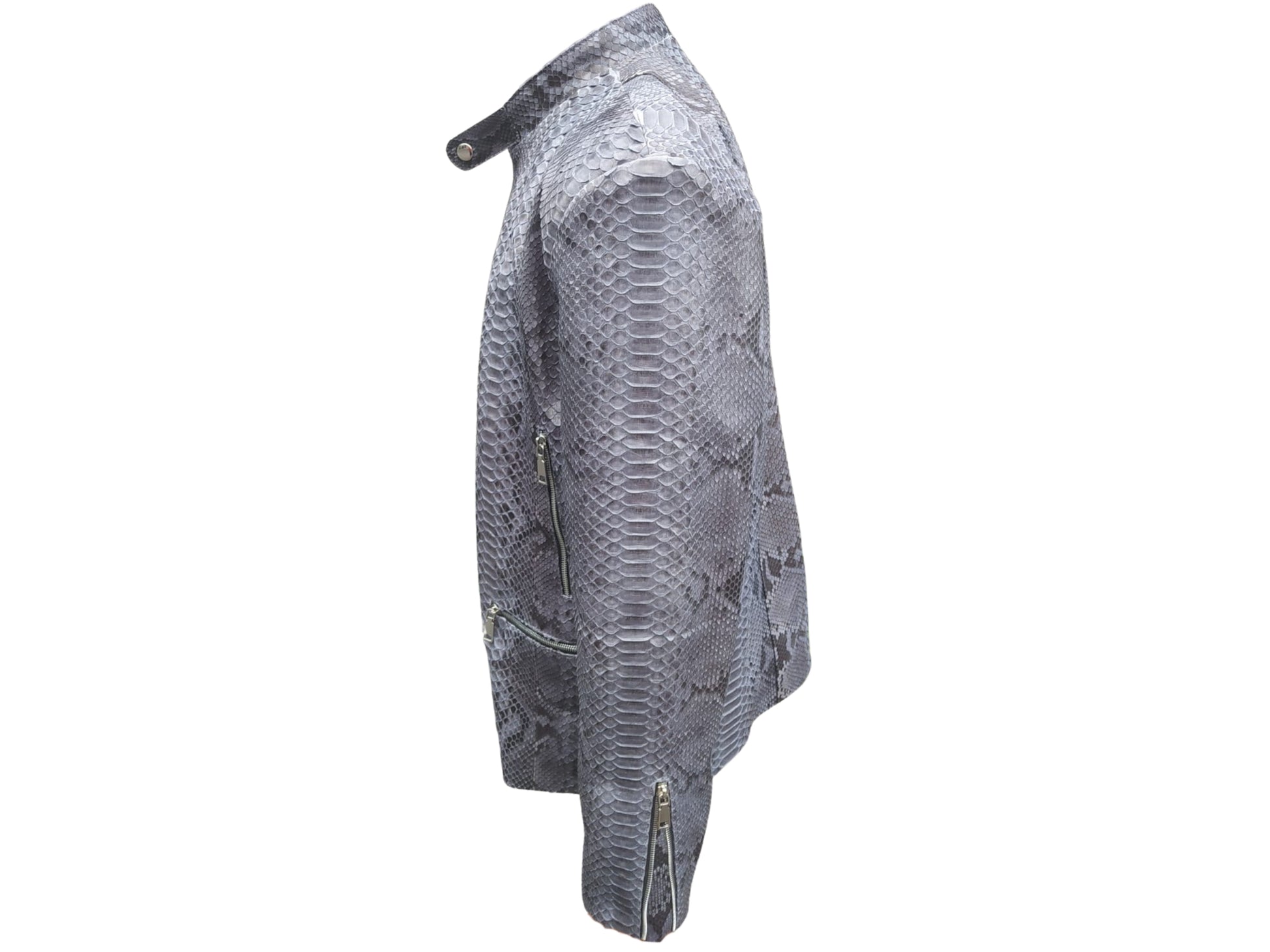 Gray snake jacket on a white background