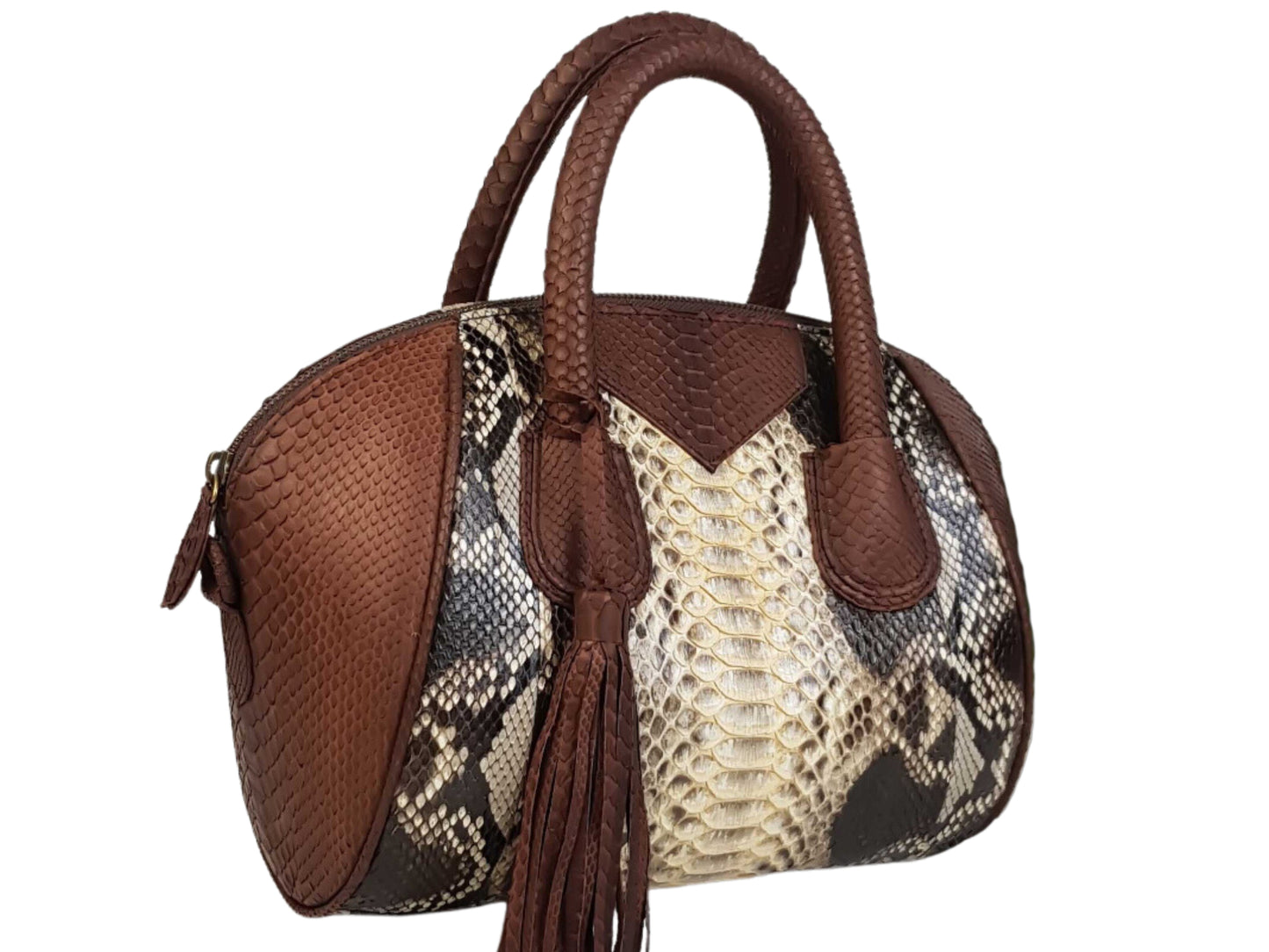 Dark Brown - Gavinci Genuine Python Snakeskin Leather Bag for Women