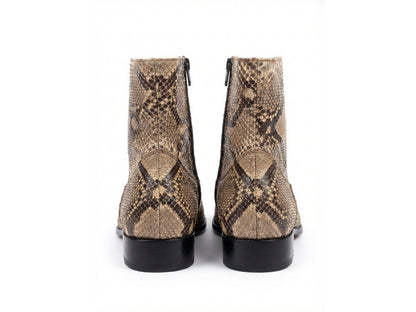 Men’s Genuine Python Snakeskin Boots | Real Python Dress Shoes for Men