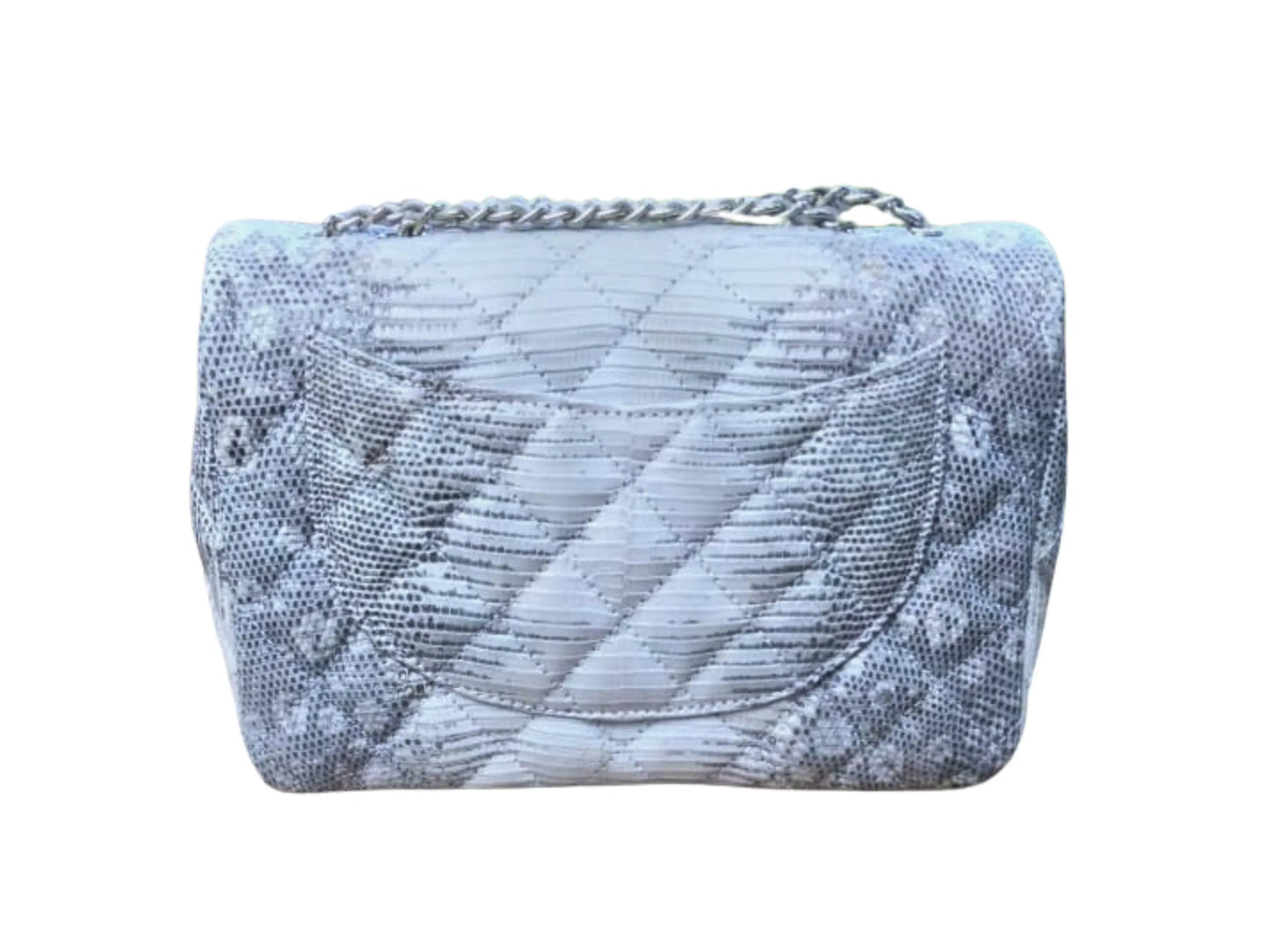 back view of Exotic Quilted Lizard Skin Bag