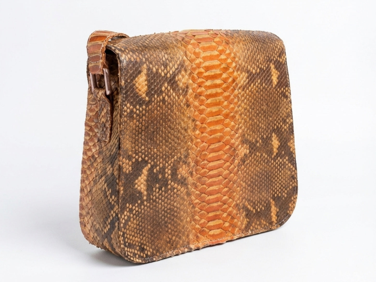 Genuine Python Snakeskin Messenger Bag