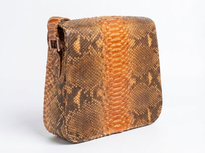 Genuine Python Snakeskin Messenger Bag