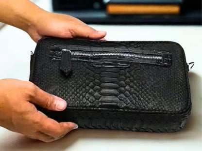 Snakeskin Shoulder Clutch Bag for Men - 6