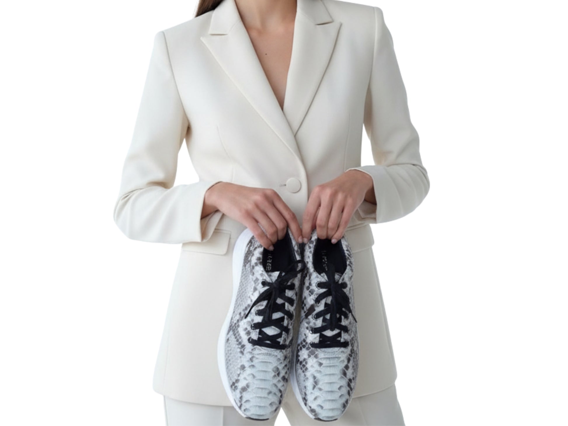 Natural Gray Python Snakeskin Sneakers: Real Exotic Leather Shoes