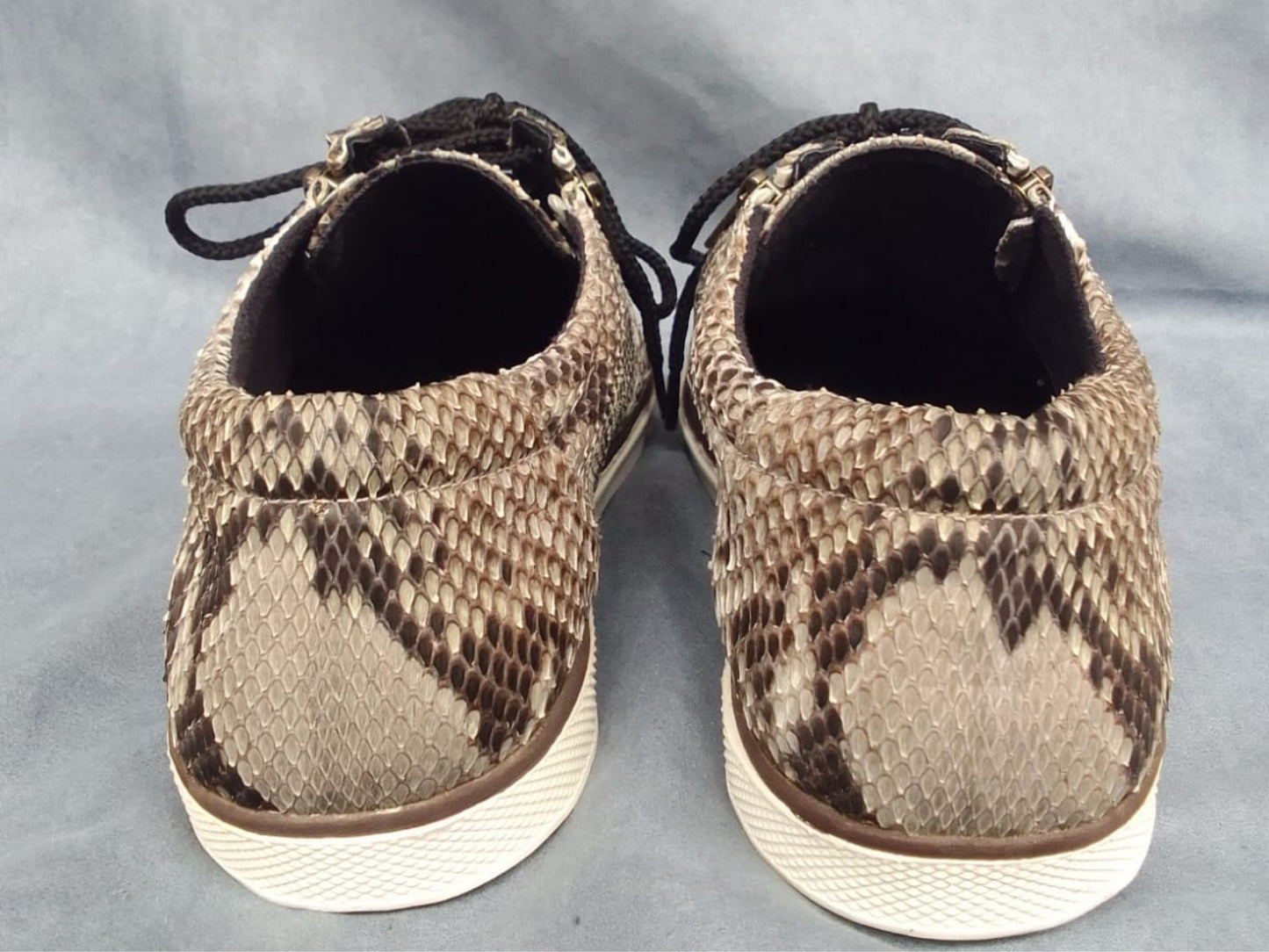 Genuine Python Snakeskin Sneakers: Exotic Snake Skin Casual Footwear