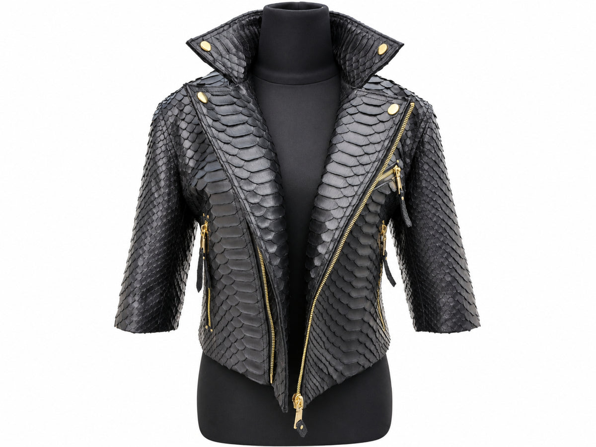 Python Snakeskin Jacket - 3/4 Sleeve