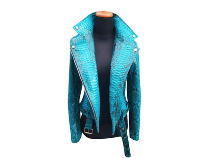 Trendy Snakeskin Leather Jacket - Python Jacket by LFM Fashion