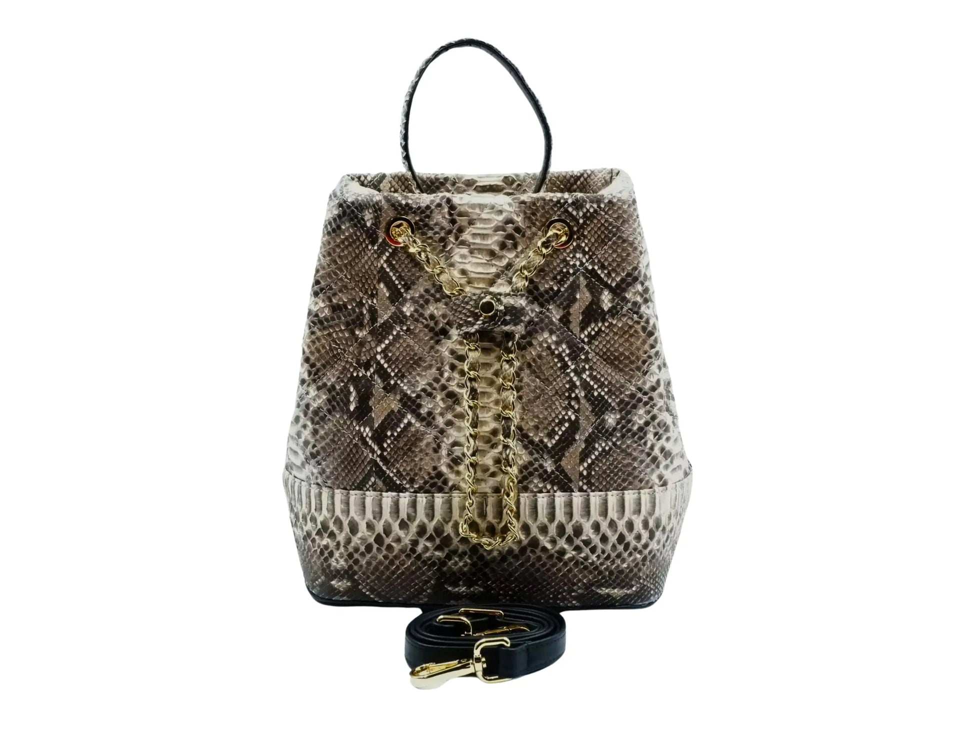 Drawstring Bucket Bag - Python Jacket by LFM Fashion