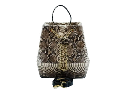 Drawstring Bucket Bag - Python Jacket by LFM Fashion