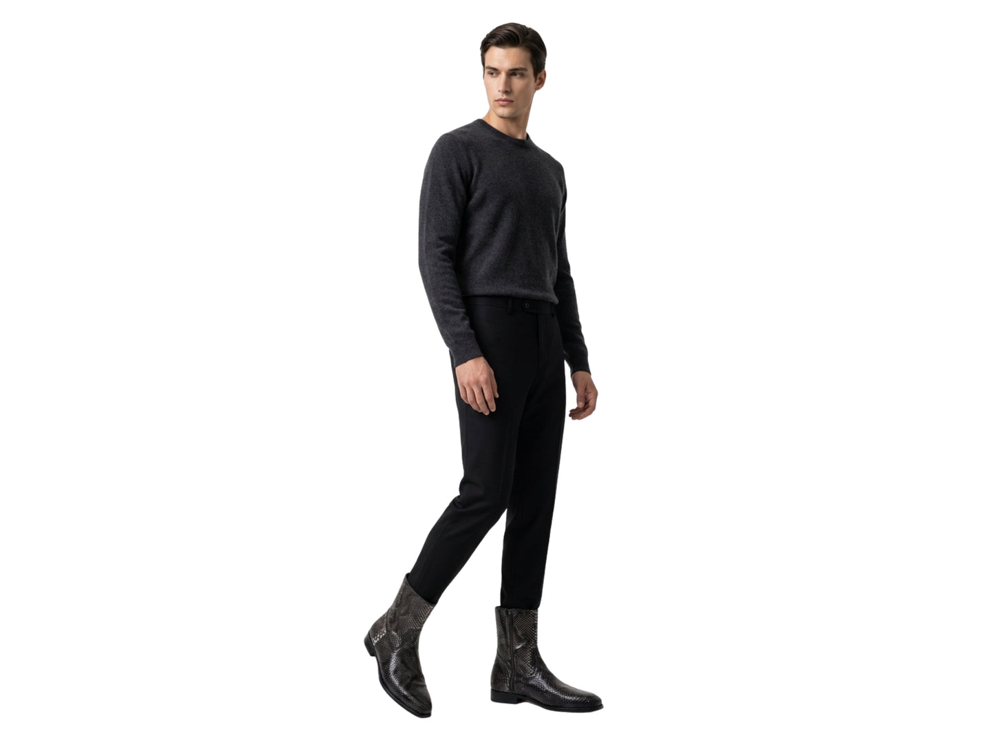 Black Python Snakeskin Boots