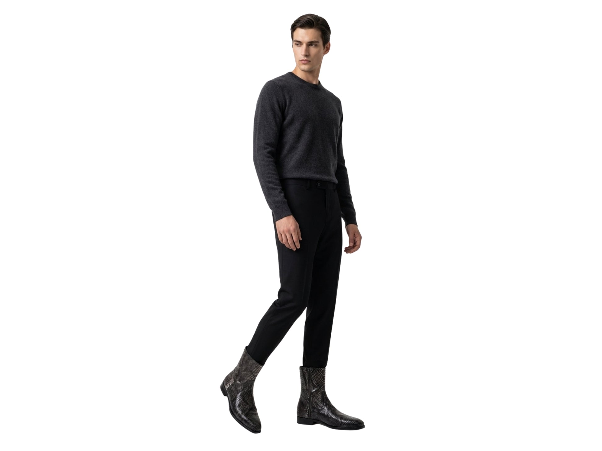 Black Python Snakeskin Boots