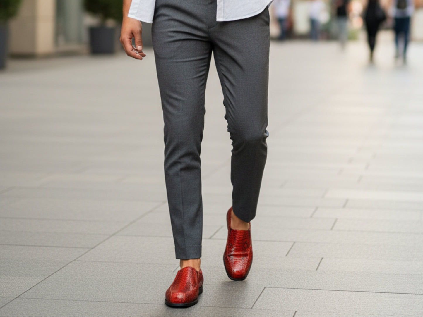 Terra Cotta Genuine Python Snakeskin Men’s Oxford Shoes