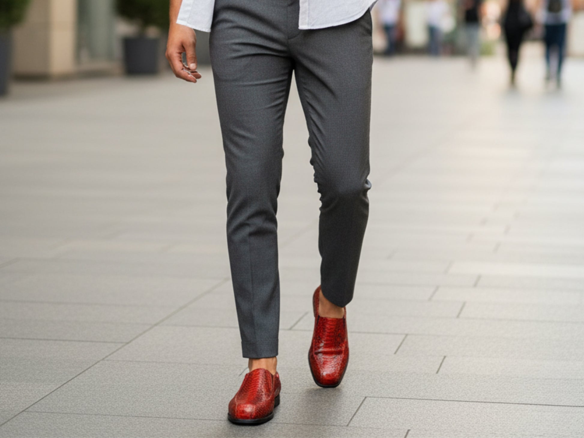 Terra Cotta Genuine Python Snakeskin Men’s Oxford Shoes