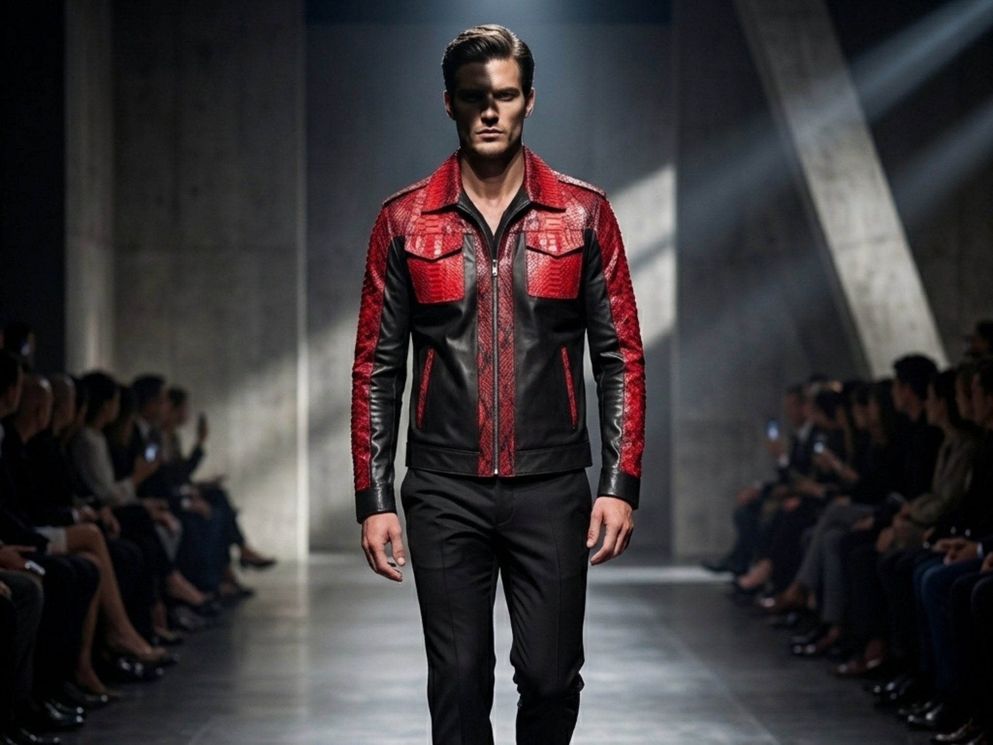 Red Python Snakeskin Jacket