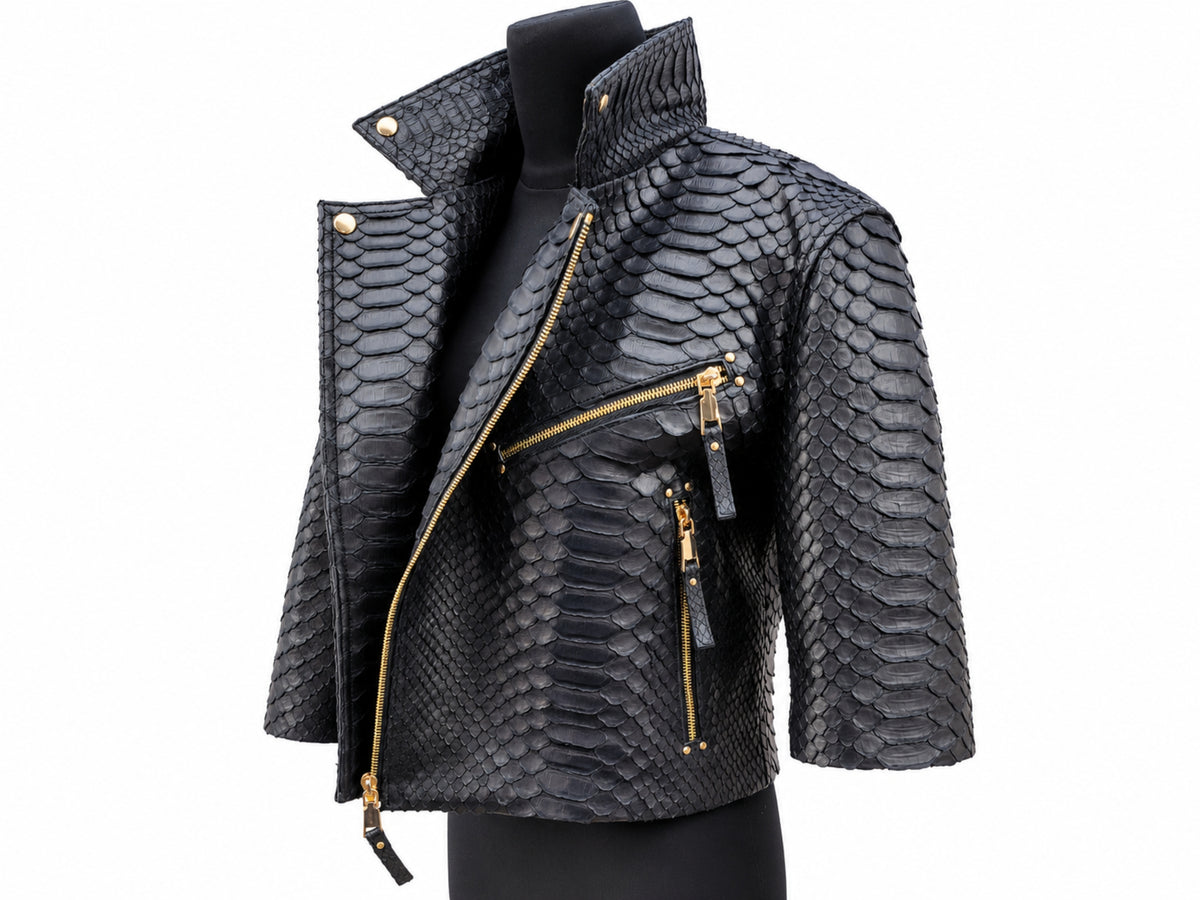 Python Snakeskin Jacket - 3/4 Sleeve