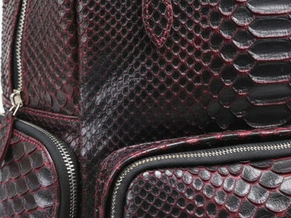 Genuine Python Snakeskin Backpack: Handmade Real Leather Bag for Men & Women