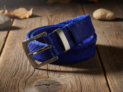 Luxury Genuine Python Snakeskin Belt for Men: Real Exotic Leather Belt