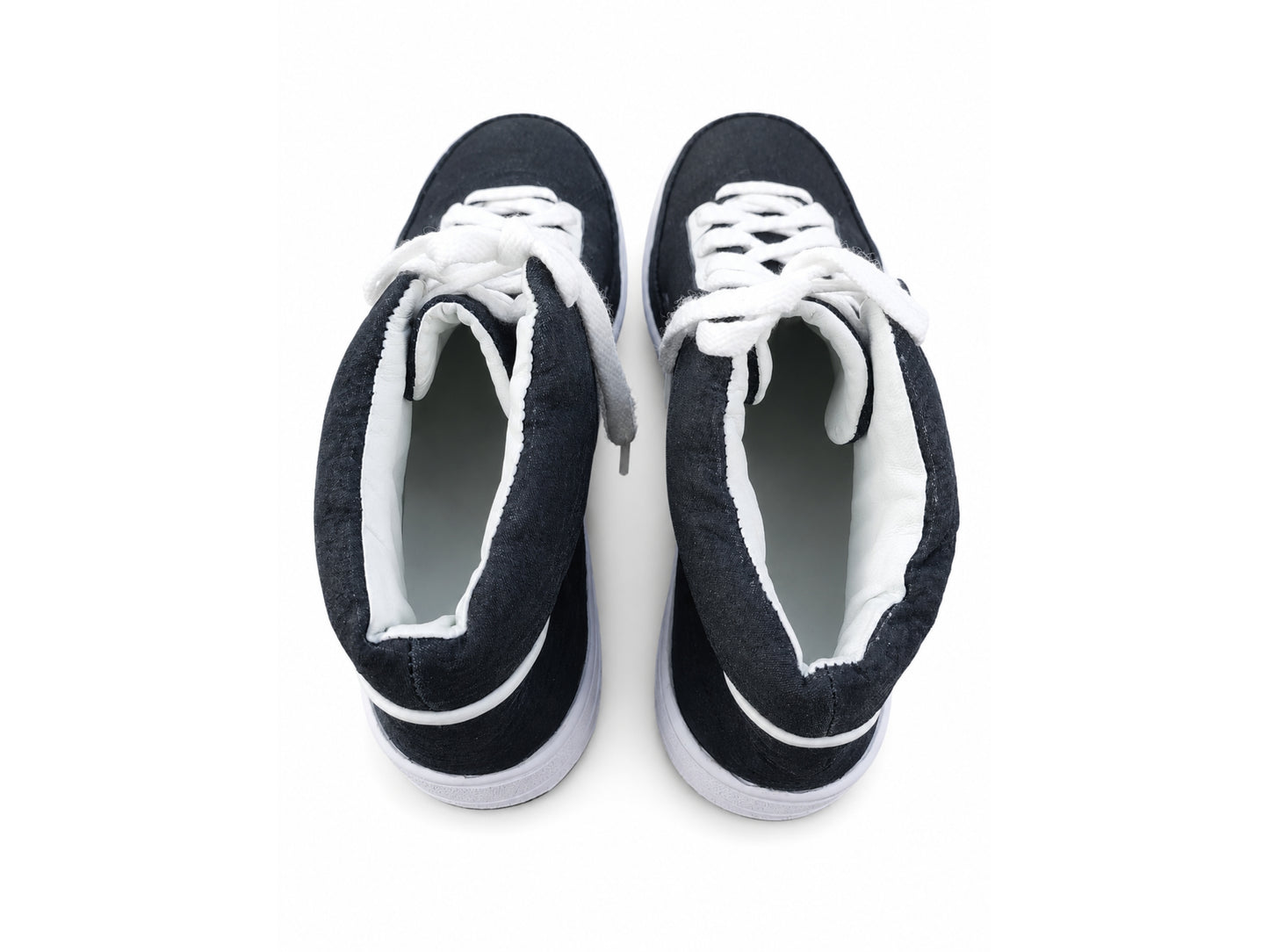 Black Shark Skin Leather High-Top Sneakers