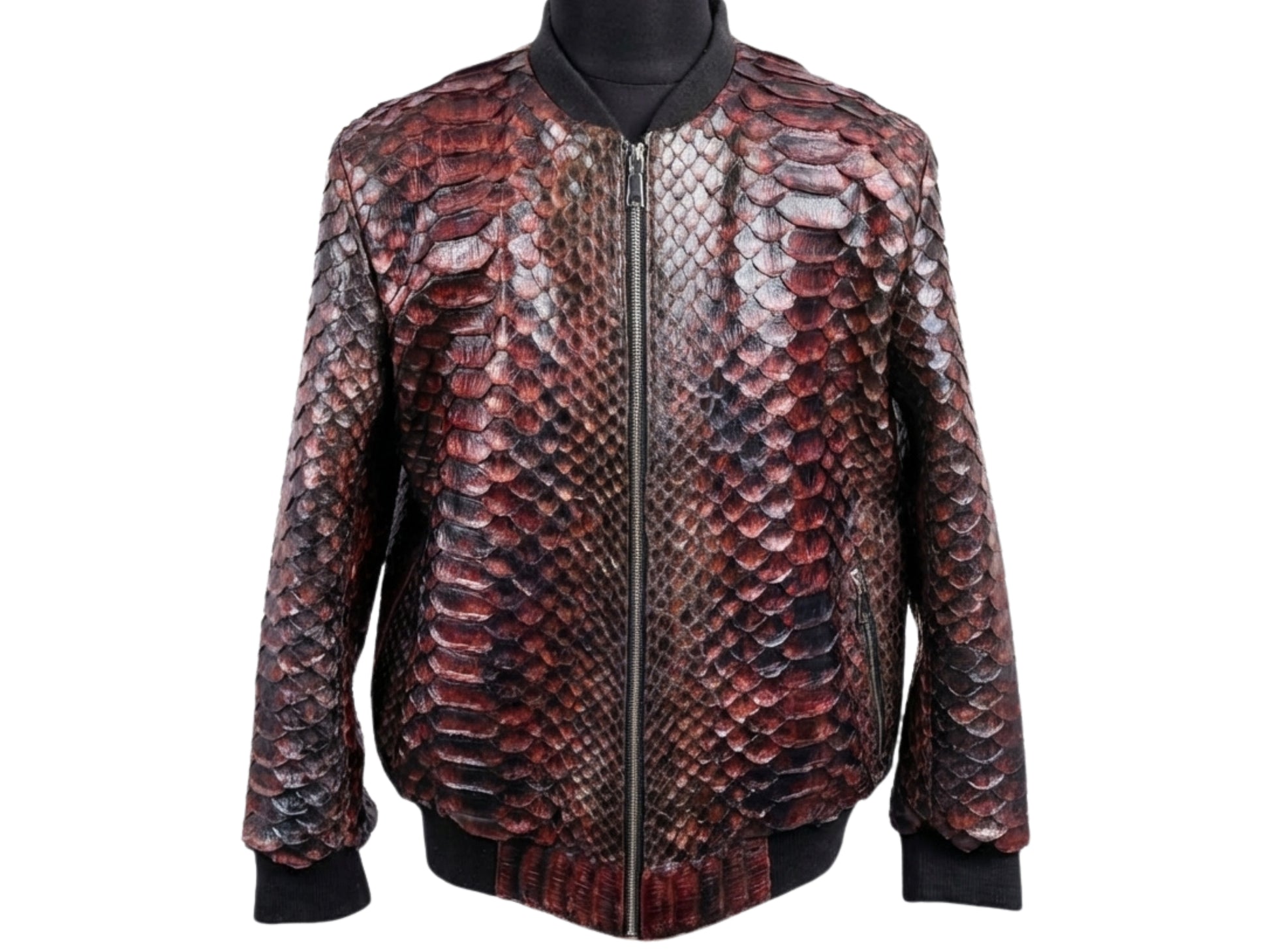 King Scales Snakeskin Bomber Jacket