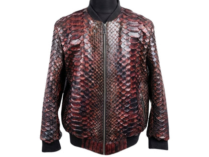 King Scales Snakeskin Bomber Jacket