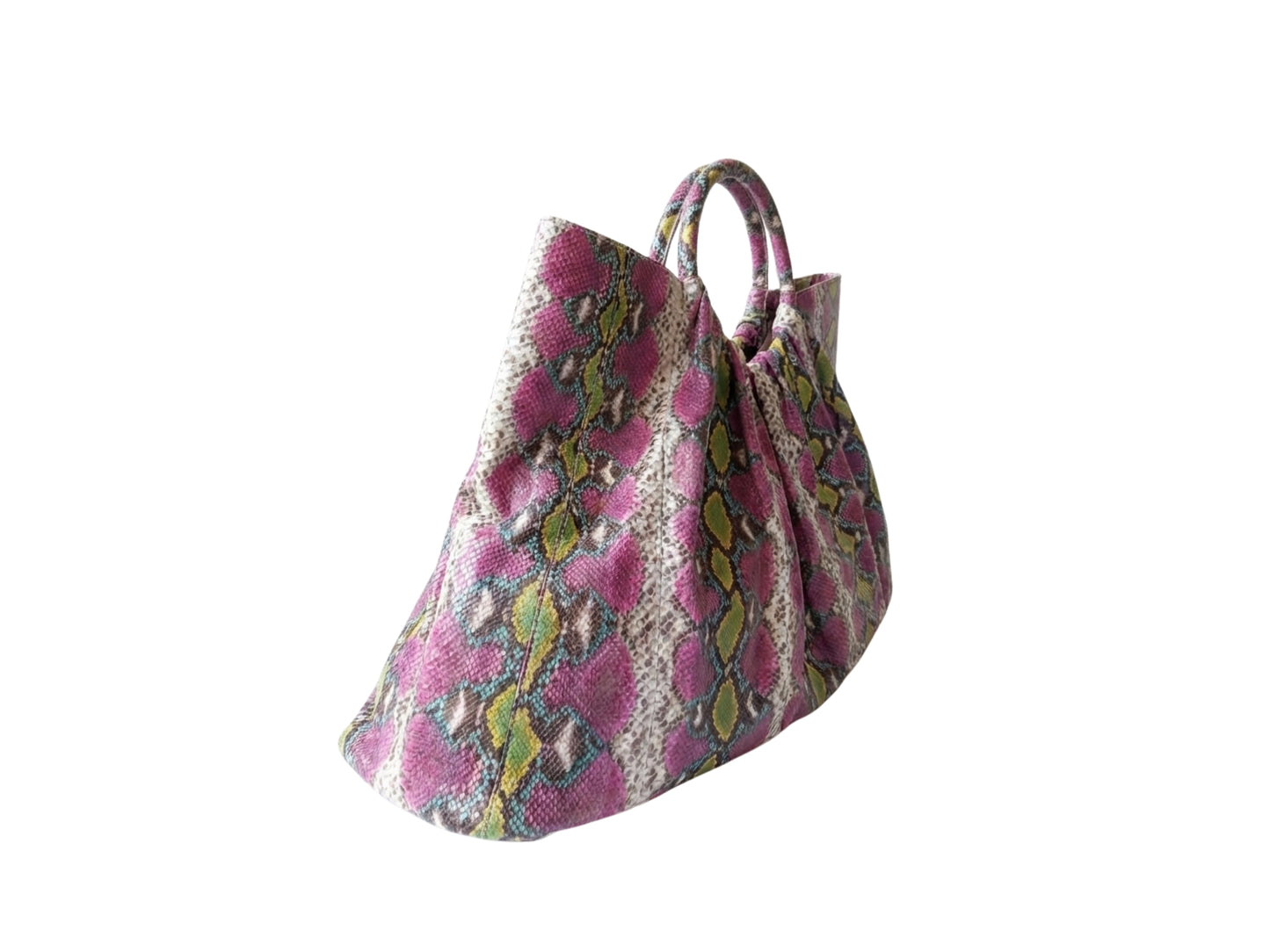 Multi Color Snakeskin Tote Bag – Large Shoulder Purse