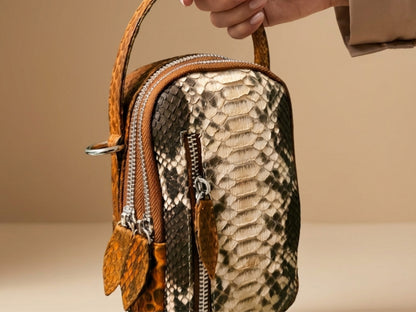 Genuine Python Snakeskin Lunch Bag