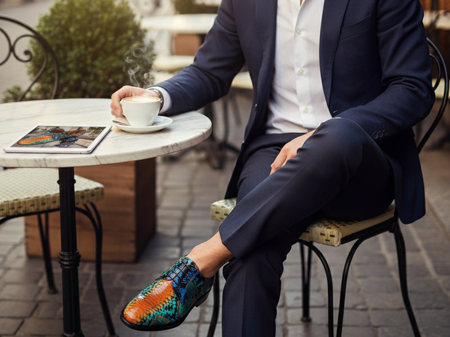 Genuine Python Snakeskin Oxford Shoes for Men: Handmade Multicolor Dress Shoes