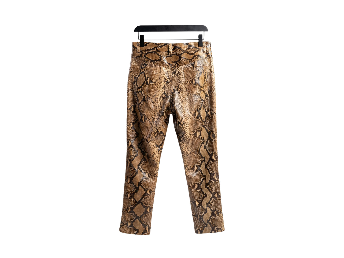 Genuine Python Snakeskin Suit Set | Brown Leather Blazer & Pants
