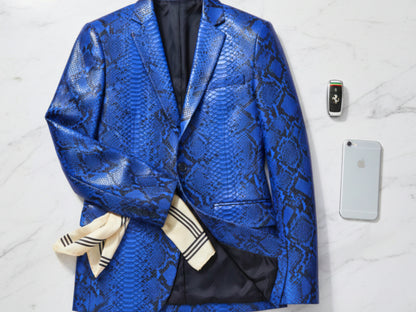 Men’s Snakeskin Blazer – Luxury Python Suit Jacket