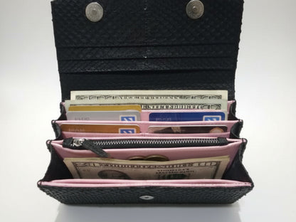 Luxury Genuine Python Snakeskin Wallet for Women: Exotic Skin Purse Gift