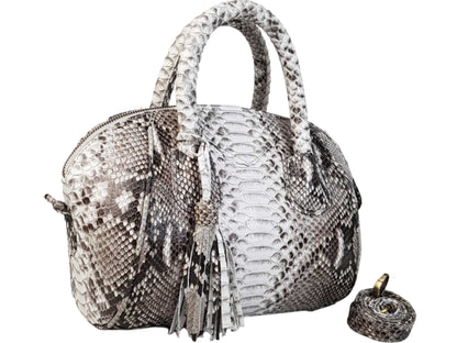 gray - Gavinci Genuine Python Snakeskin Leather Bag for Women
