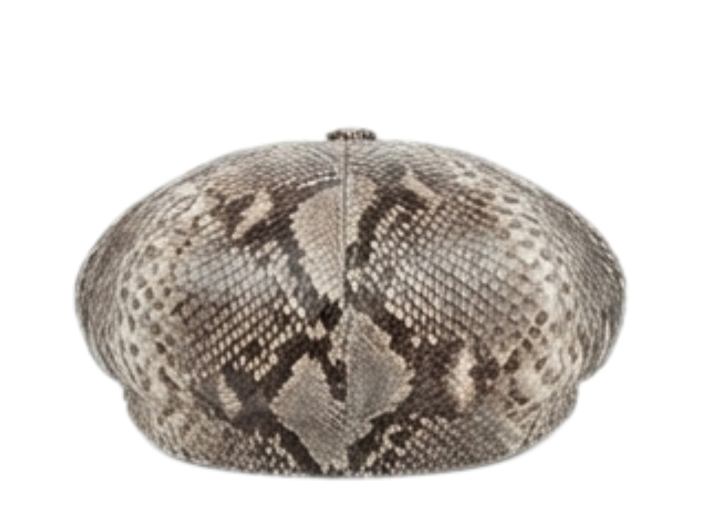 Gray Snakeskin Leather Newsboy Caps