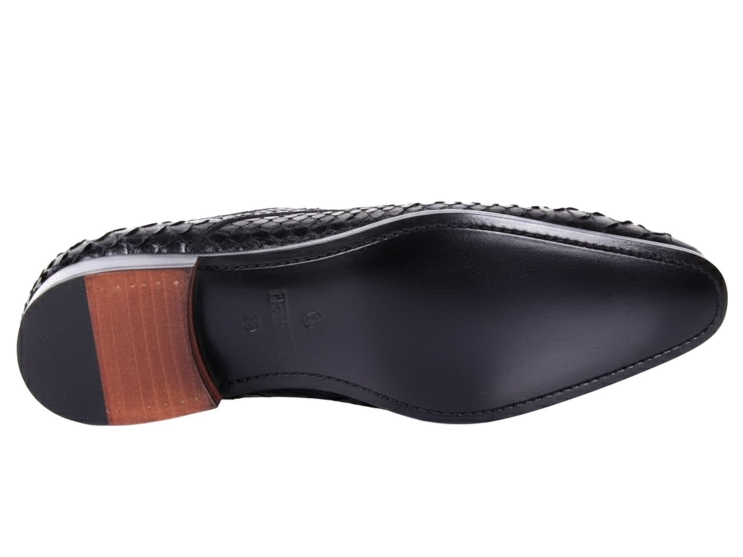 Genuine Black Python Snakeskin Oxford Shoes for Men: Handmade Exotic Leather Dress Shoes