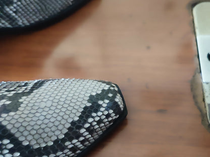 Men’s Genuine Python Snakeskin Boots | Real Natural Gray Python Dress Shoes