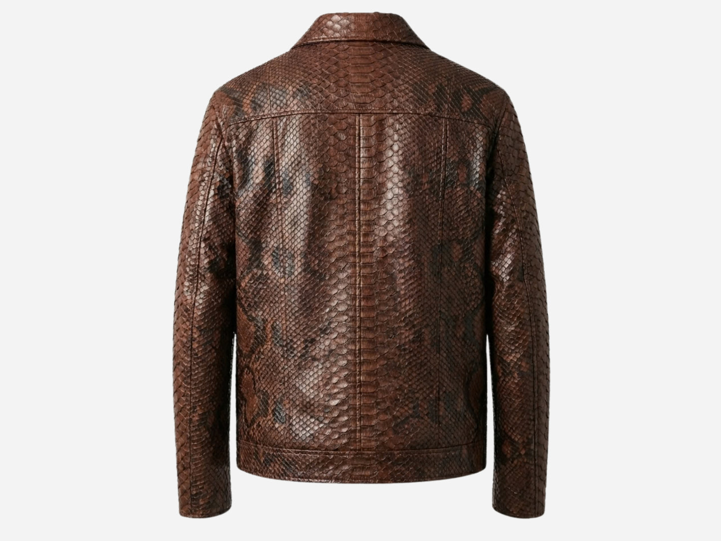 Brown Exotic Python Snakeskin Jacket