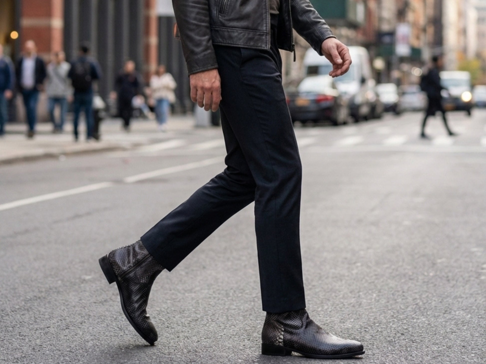 Black Python Snakeskin Boots