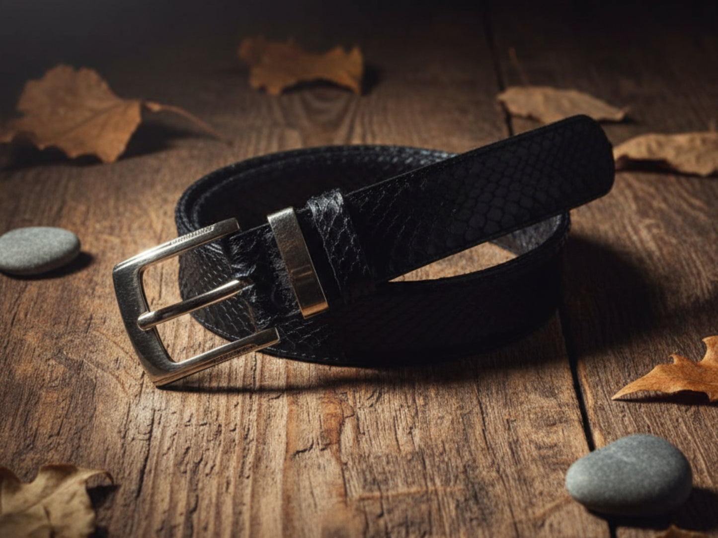 Luxury Genuine Python Snakeskin Belt for Men: Real Exotic Leather Belt