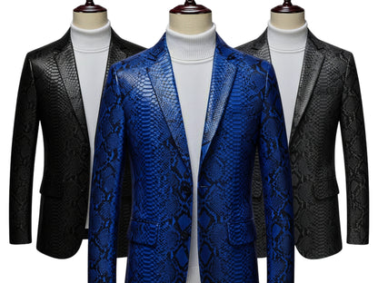Men’s Snakeskin Blazer – Luxury Python Suit Jacket