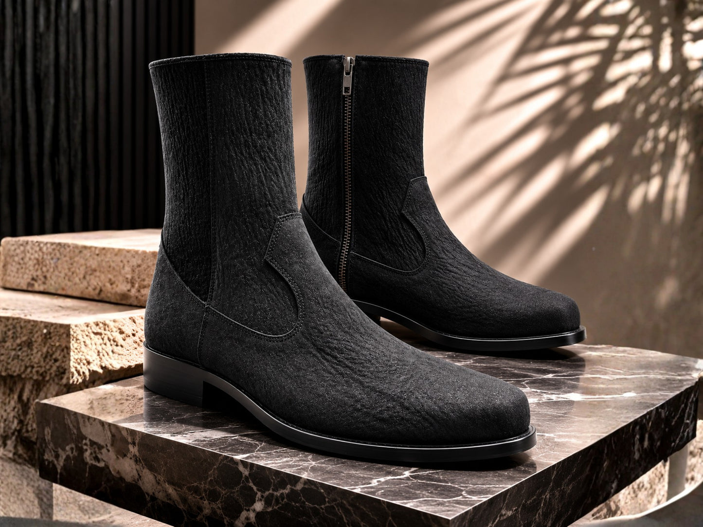 Genuine Shark Skin Leather Boots