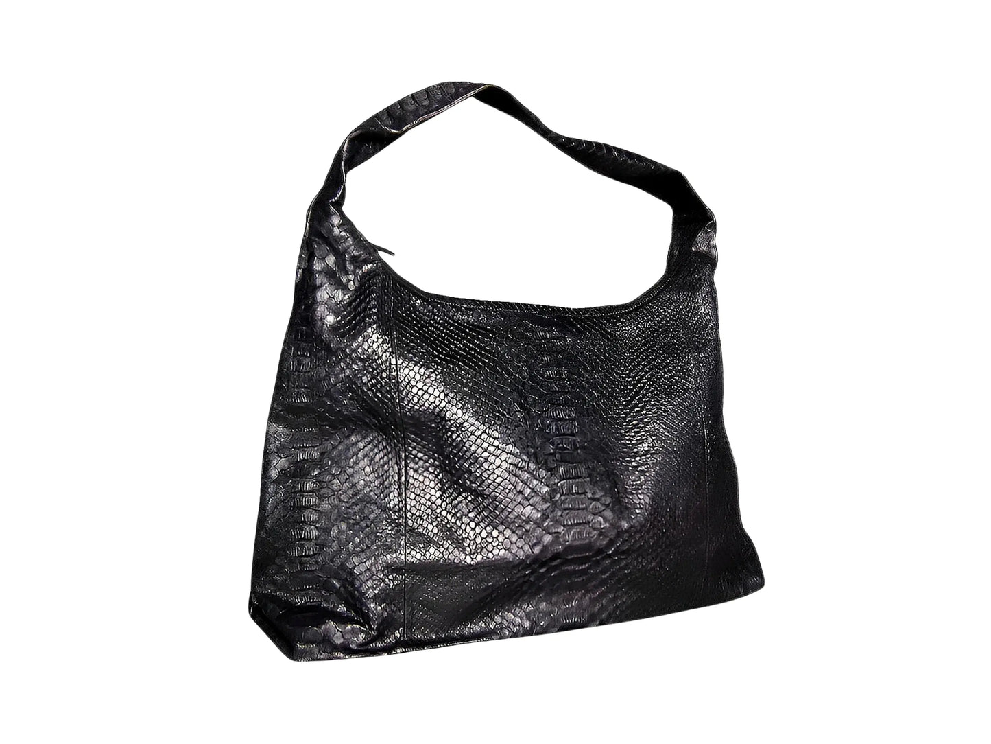 Extra Large Snakeskin Travel Shoulder Bag - Python Jacket by LFM Fashion