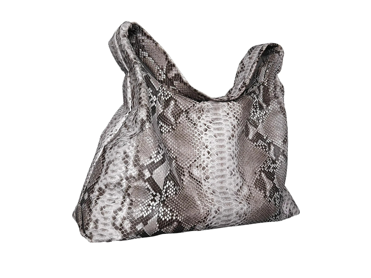 Extra Large Snakeskin Travel Shoulder Bag - Python Jacket by LFM Fashion