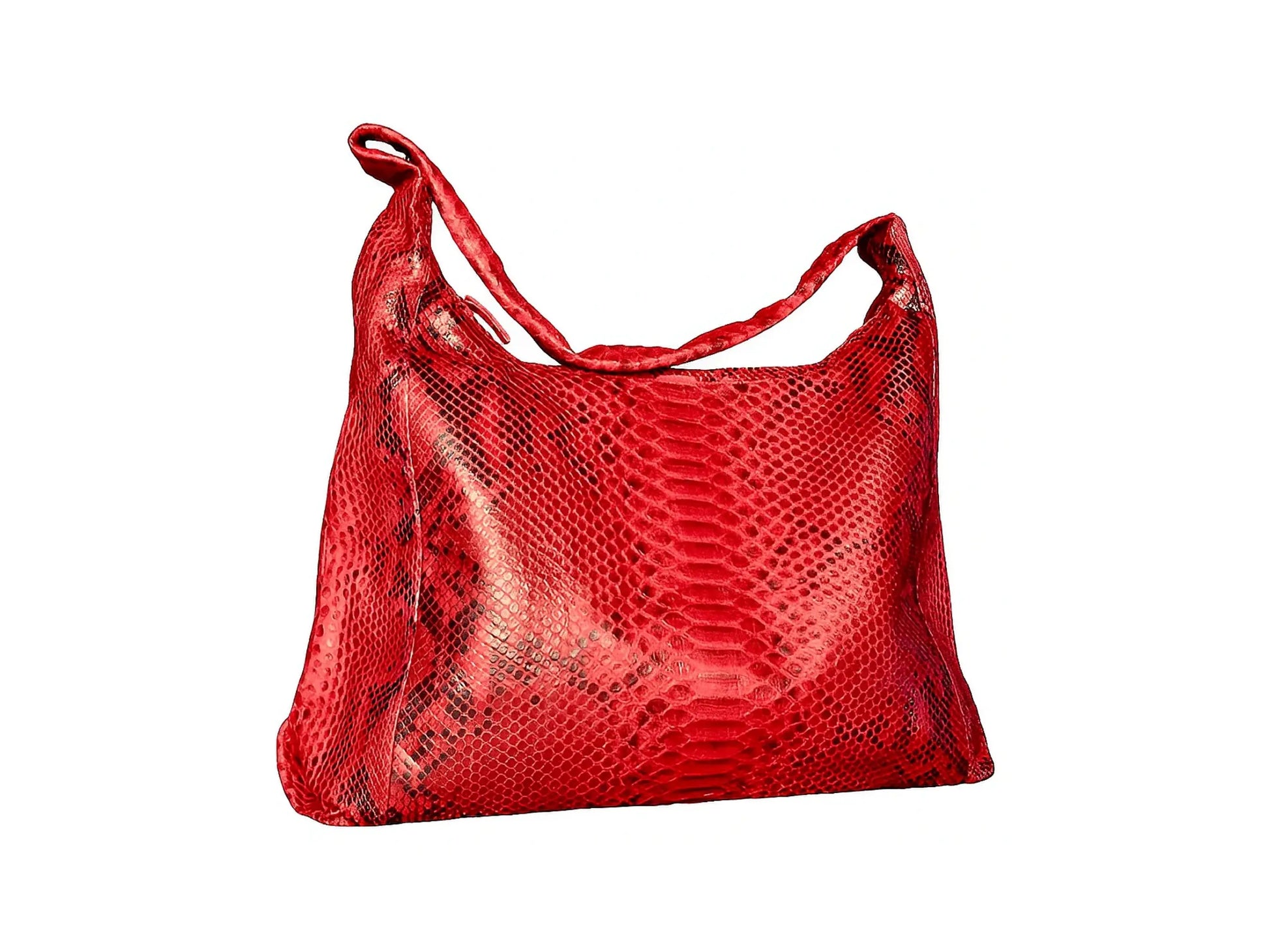 Extra Large Snakeskin Travel Shoulder Bag - Python Jacket by LFM Fashion